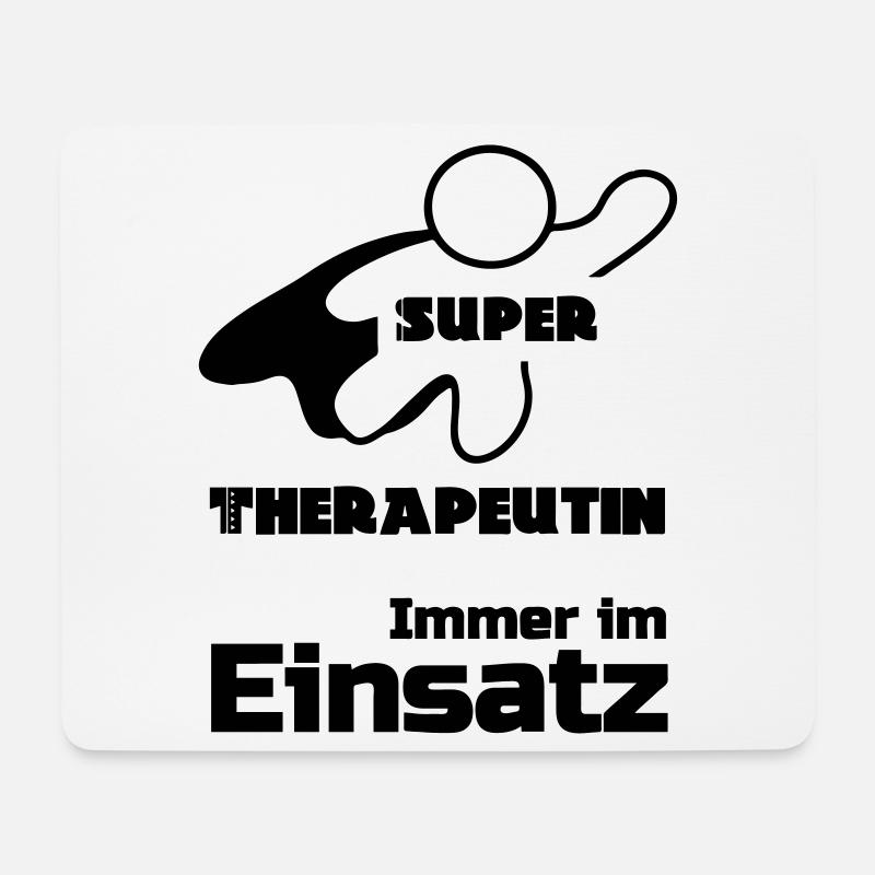 Super-Therapeutin Geschenk - Mousepad (Querformat) - Weiß