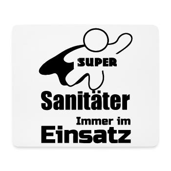 Super Sanitäter Geschenk - Mousepad (Querformat) - Weiß - Vorne