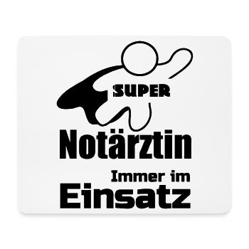 Super Notärztin Geschenk - Mousepad (Querformat) - Weiß - Vorne