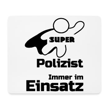 Super Polizist Geschenk - Mousepad (Querformat) - Weiß - Vorne