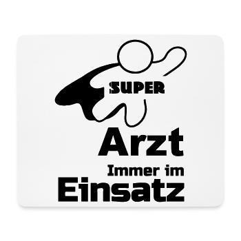 Super Arzt Geschenk - Mousepad (Querformat) - Weiß - Vorne
