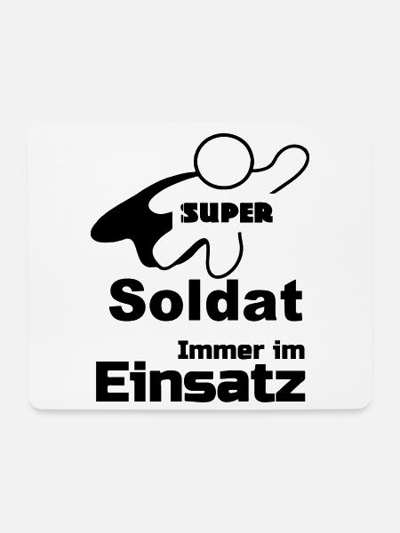 Super Soldat Geschenk - Mousepad (Querformat) - Weiß