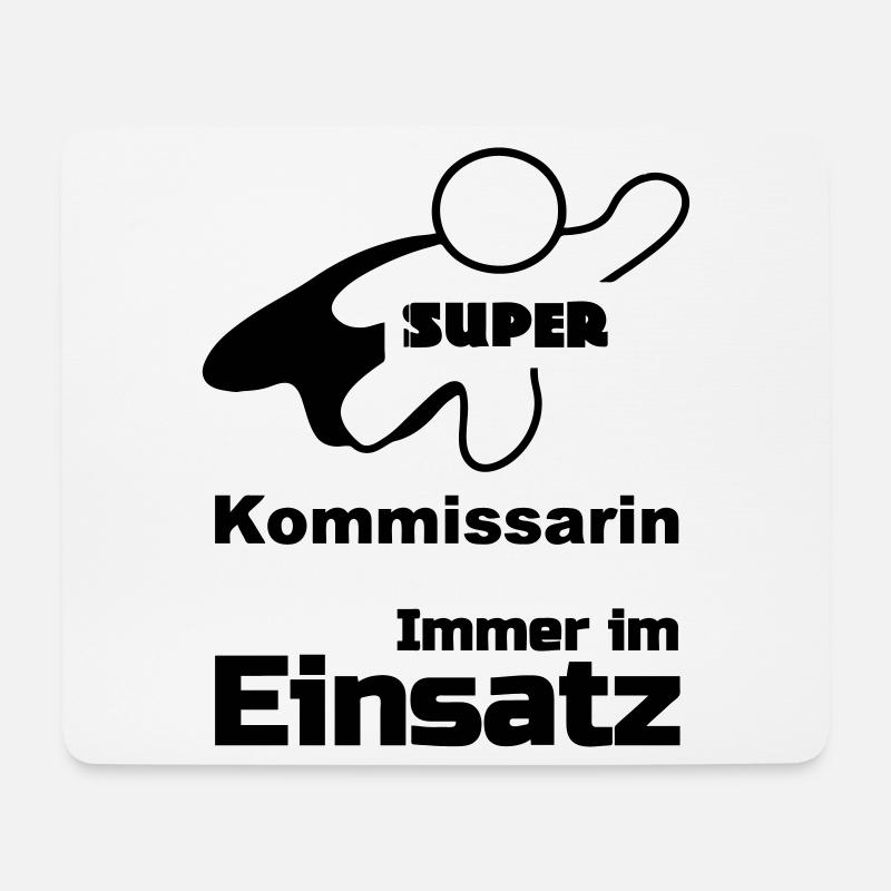 Super Kommissarin Geschenk - Mousepad (Querformat) - Weiß