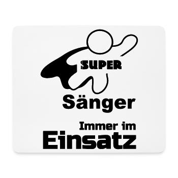 Super Sänger, Musik,Berufe, Sprüche, Geschenk - Mousepad (Querformat) - Weiß - Vorne