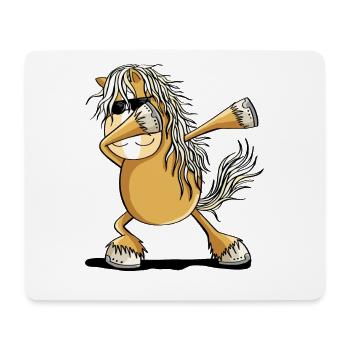 Cooles Dab Dance Pferd Dabbing Pony Comic - Mousepad (Querformat) - Weiß - Vorne