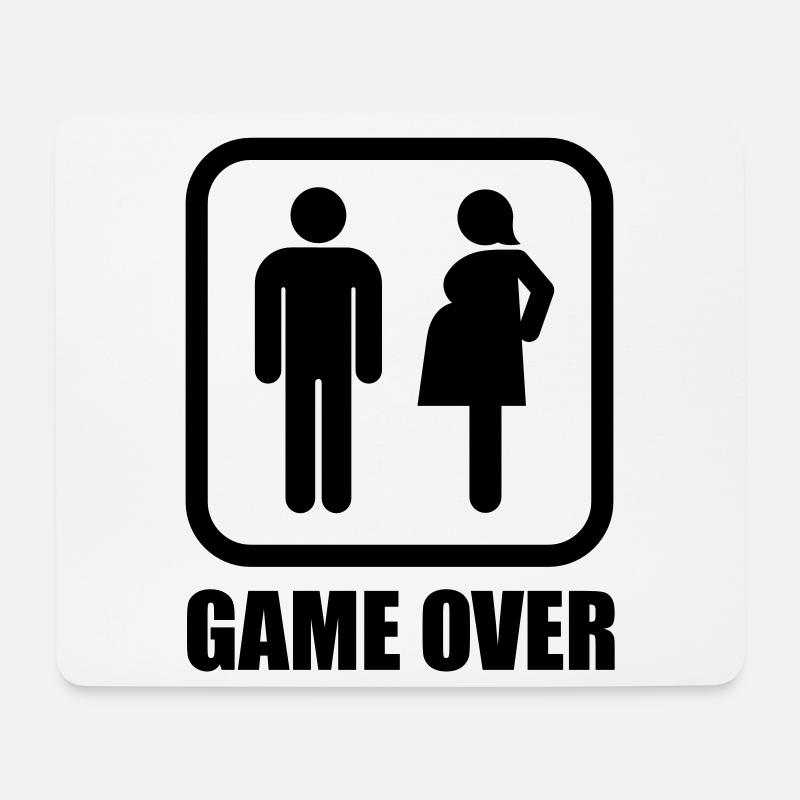 Game over - schwanger - Mousepad (Querformat) - Weiß