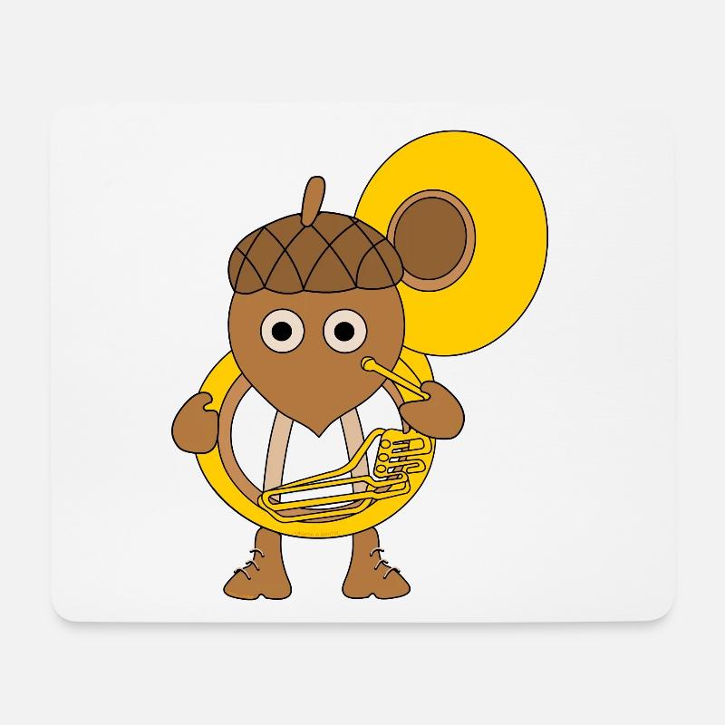 Noix de tuba - Tapis de souris (format paysage) - blanc