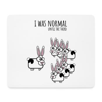 J'étais normale jusqu'au troisième lapin - Tapis de souris (format paysage) - blanc - Devant