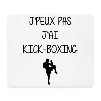 Kickboxing / Kick-Boxeur / Kick Boxing / - Tapis de souris (format paysage) - blanc - Devant