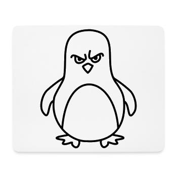 lustiger pinguin - Mousepad (Querformat) - Weiß - Vorne