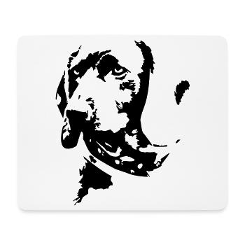 Bayerischer Gebirgsschweißhund Kopf - Mousepad (Querformat) - Weiß - Vorne