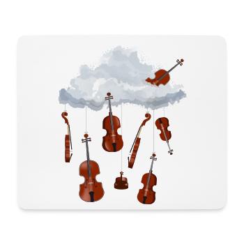 Un nuage dans le ciel plein de violons suspendus - Tapis de souris (format paysage) - blanc - Devant