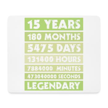 15 years legendary - anniversary - company - anniversary - Mouse Pad (horizontal) - white - Front