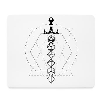 Dungeon Würfelschwert - Mousepad (Querformat) - Weiß - Vorne