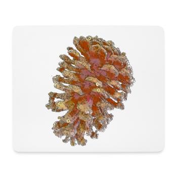 pommes de pin - Tapis de souris (format paysage) - blanc - Devant