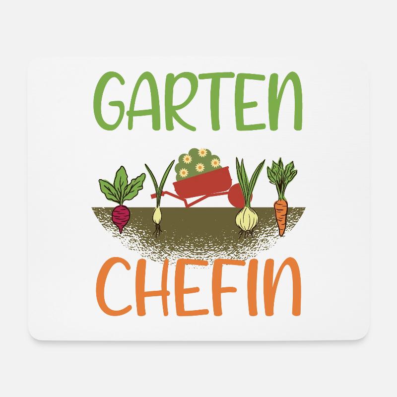 Garten Chefin - Mousepad (Querformat) - Weiß
