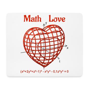Herzfunktion 3D - Math Love - Mousepad (Querformat) - Weiß - Vorne