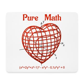 Herzfunktion 3D - Pure Math - Mousepad (Querformat) - Weiß - Vorne