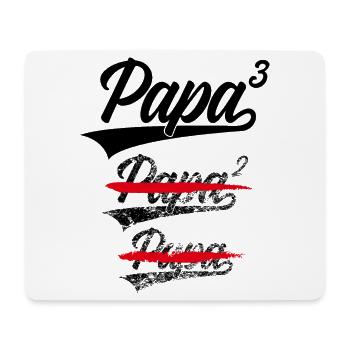 PAPA HOCH 3 KINDER DREIFACHER VATER DREI KINDER - Mousepad (Querformat) - Weiß - Vorne