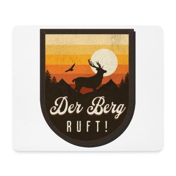 Der Berg ruft Bergwanderer Berge wandern - Mousepad (Querformat) - Weiß - Vorne