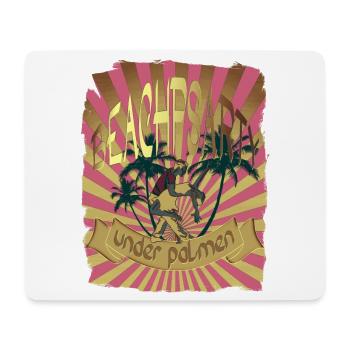 Fête sur la plage, danse sous les palmiers - Tapis de souris (format paysage) - blanc - Devant