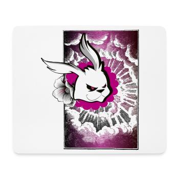 hase bad skate grimmig lol yolo explosion cool str - Mousepad (Querformat) - Weiß - Vorne