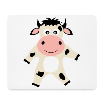 Vache Fermier Fermier Cadeaux Drôles - Tapis de souris (format paysage) - blanc - Devant