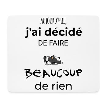 Cadeau humour chien homme ou femme - Tapis de souris (format paysage) - blanc - Devant