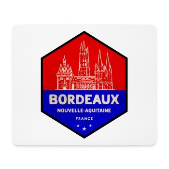 Blason de Bordeaux Rouge Bleu - Tapis de souris (format paysage) - blanc - Devant