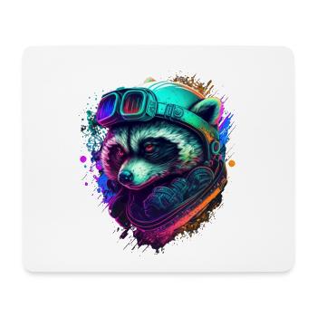 Raton Cosmo Néon Astral - Tapis de souris (format paysage) - blanc - Devant