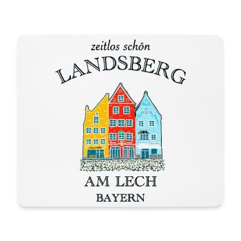 Landsberg, zeitlos schön, Bayern - Mousepad (Querformat) - Weiß - Vorne