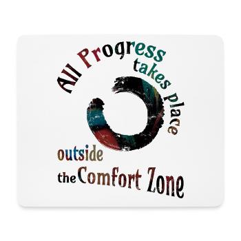 all progress enso dark copy - Mouse Pad (horizontal) - white - Front