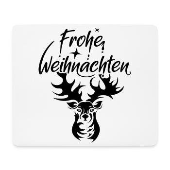 Rentier frohe weihnachten icon Illustration xmas - Mousepad (Querformat) - Weiß - Vorne