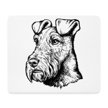 Irish Terrier Mailo 2023 Portrait - Mouse Pad (horizontal) - white - Front