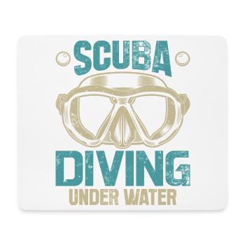 Scuba Diving Under Water Icon Tee - Mouse Pad (horizontal) - white - Front