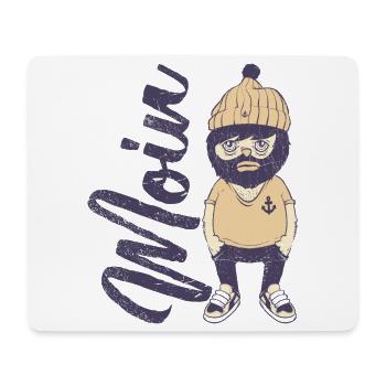 Moin Seemann Kapitän Bremen Hamburg Humor - Mousepad (Querformat) - Weiß - Vorne