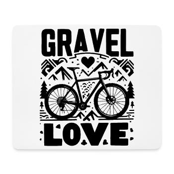 Gravel Love - Vélo de gravier - Tapis de souris (format paysage) - blanc - Devant