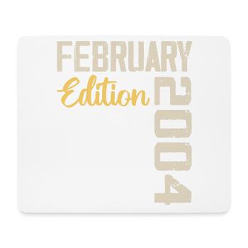 February 2004 Birthday February 2004 Retro - Mouse Pad (horizontal) - white - Front