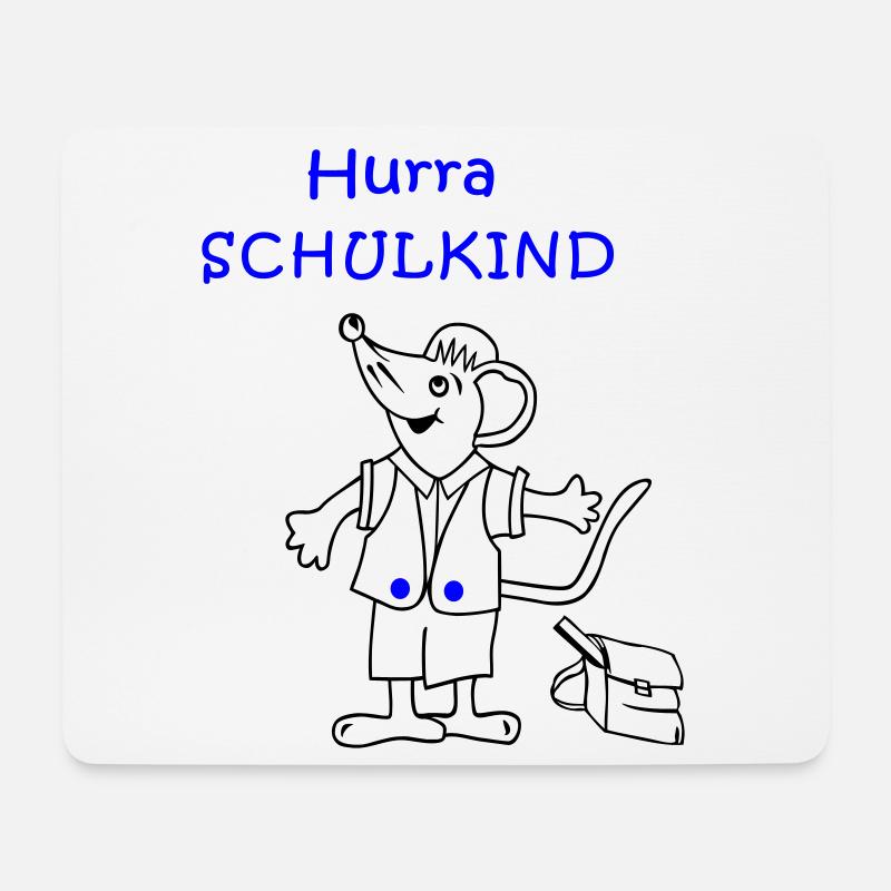 Hurra Schulkind Einschulung - Mousepad (Querformat) - Weiß