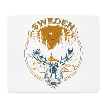 Sweden - Moose - Nature - Mousepad (Querformat) - Weiß - Vorne