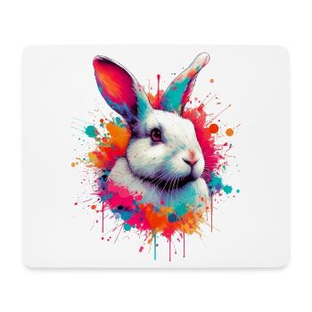 Lapin - Tapis de souris (format paysage) - blanc - Devant