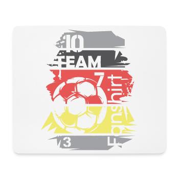 Football Allemagne Fan Shirt Collage Ball Logo - Tapis de souris (format paysage) - blanc - Devant