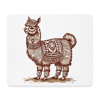 Lama à la mode sud-américaine - Tapis de souris (format paysage) - blanc - Devant