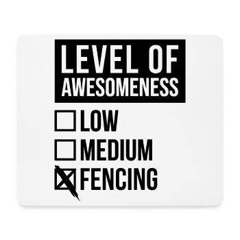 Fencing - Mouse Pad (horizontal) - white - Front