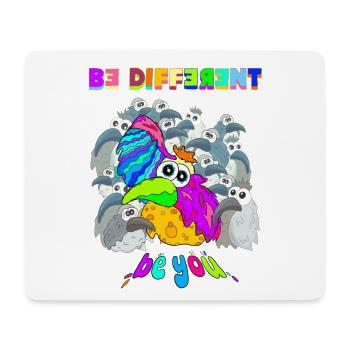 be different - Mousepad (Querformat) - Weiß - Vorne