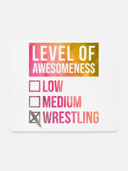 Wrestling Wrestling Wrestling - Mousepad (Querformat) - Weiß