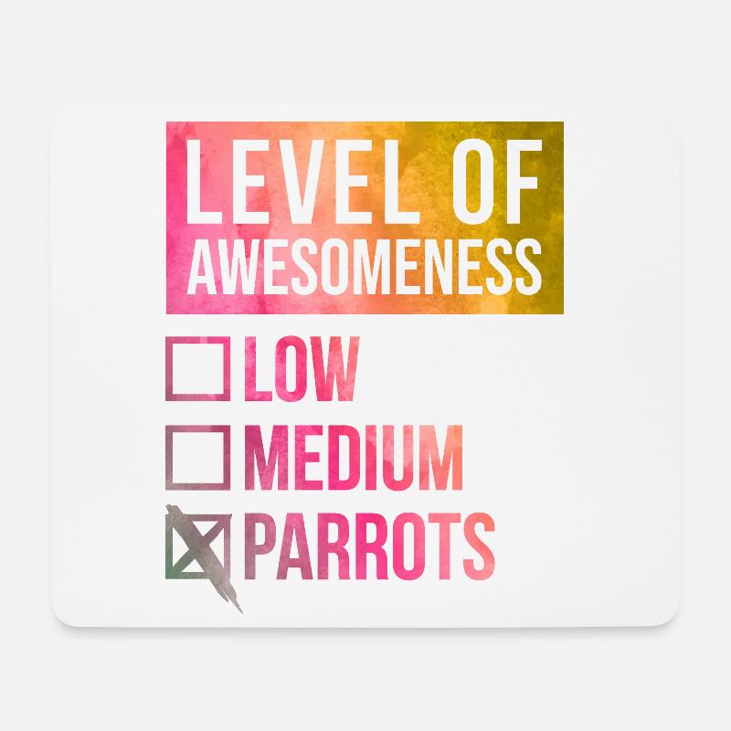 Papagei - Mousepad (Querformat) - Weiß
