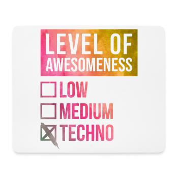 Techno - Mousepad (Querformat) - Weiß - Vorne
