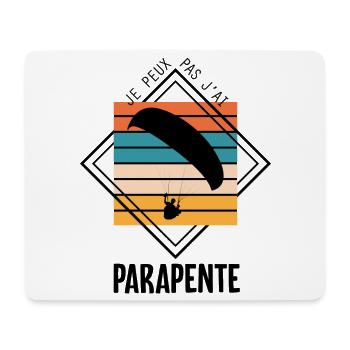 Je peux pas j'ai parapente - Tapis de souris (format paysage) - blanc - Devant
