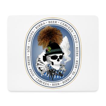 Tente de bière Crâne - Tapis de souris (format paysage) - blanc - Devant